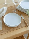 SET X6 PLATO POSTRE FUSHION WHITE