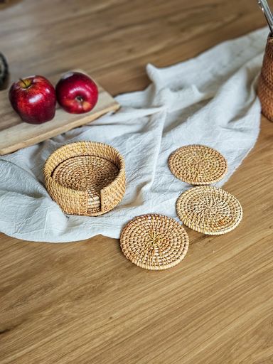 SET X6 POSAVASOS RATTAN