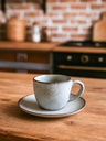 SET X6 TAZA DE CAFE CON PLATO PEDRA GREY 90 ML