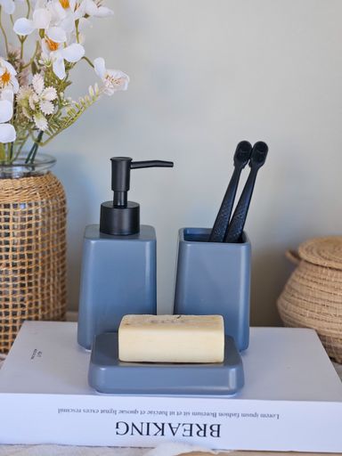 Set de Baño 3 Piezas Plain Gris