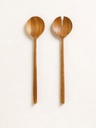 Set de cubiertos para ensalada madera de teca 30cm