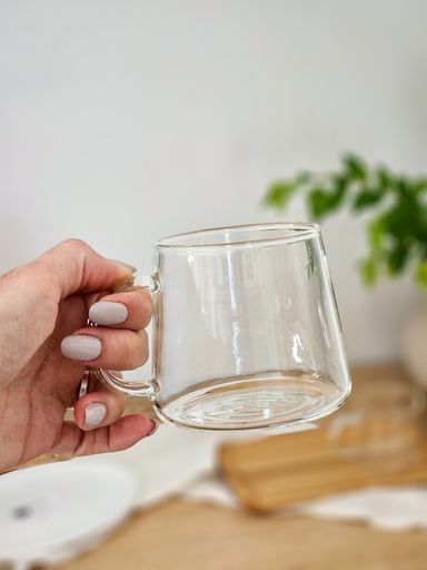 Set x 2 mugs net borosilicato 300 ml
