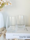 Set x 6 Vasos Deliglas Rayado Transparente 390 ml