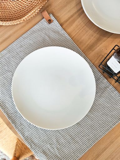 Set x6 Plato Playo Sophia 28 cm Blanco