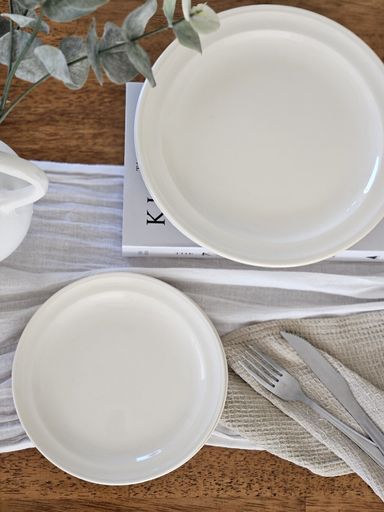 Set x6 Plato Postre Hueso 20cm