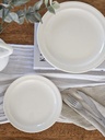 Set x6 Plato Postre Hueso 20cm