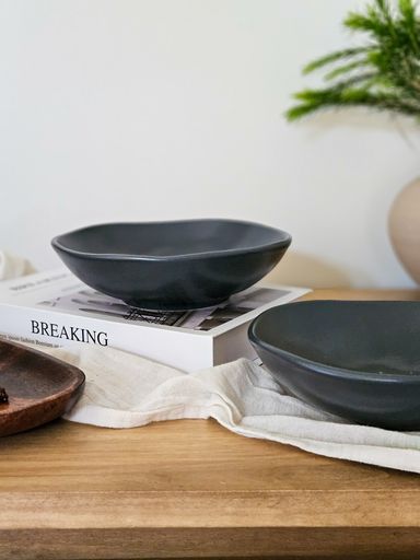 Set x6 plato hondo 20 cm organic gris