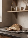 TABLA ANDHRA DE MARMOL NEGRO CON MANGO 38X12 CM