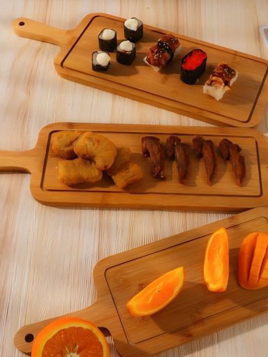 TABLA BAMBOO RECTANGULAR CON MANGO 17X49CM