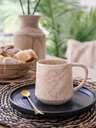TAZA BALI SALPICADA ROSA Y HABANO