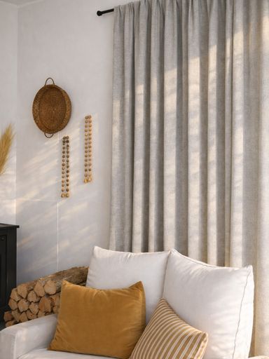 PACK X2 CORTINA BLACKOUT LINO BIFAZ ARENA 210X140