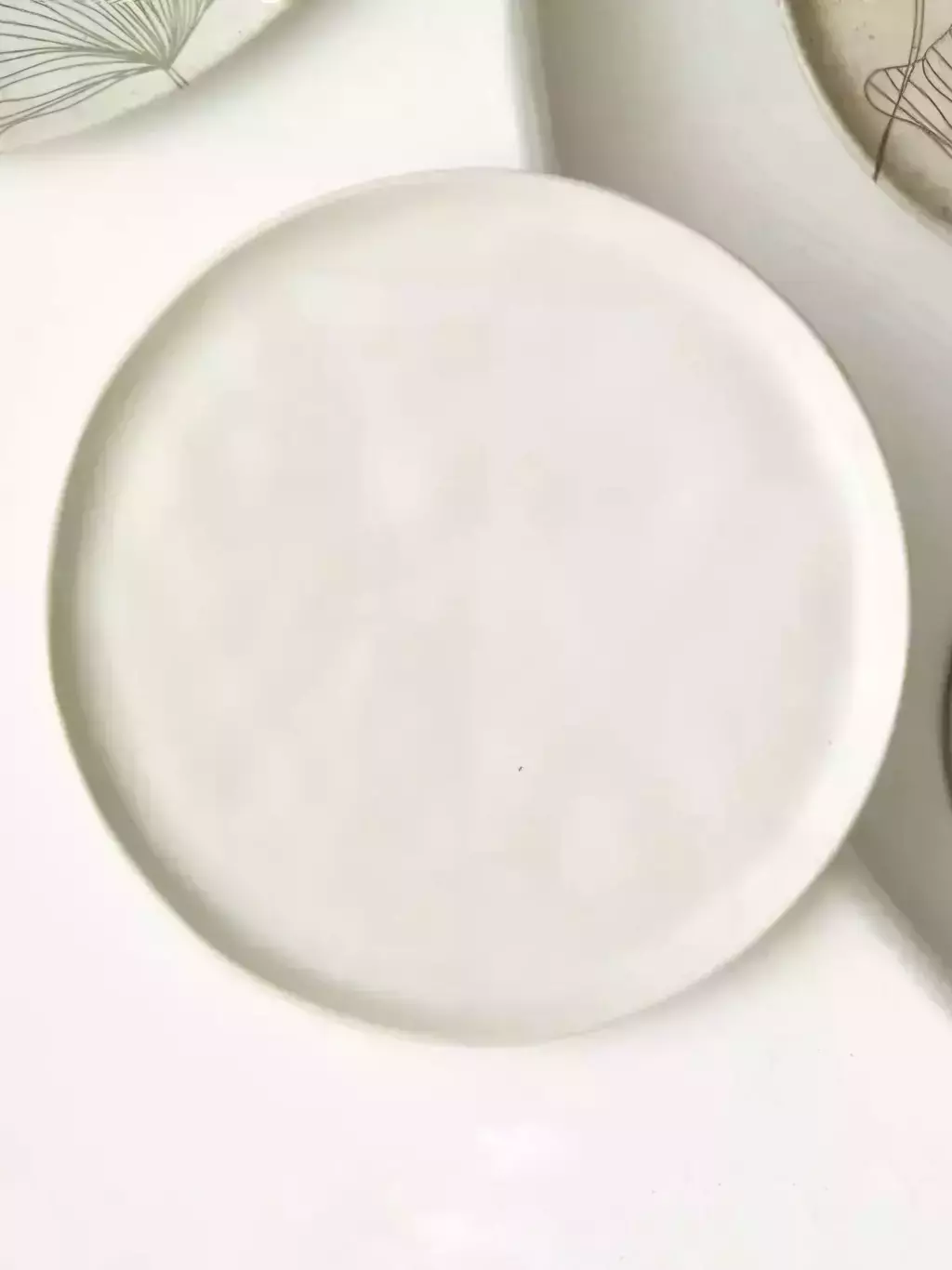 SET X6 PLATO POSTRE ORGÁNICA PLAIN CRUDO