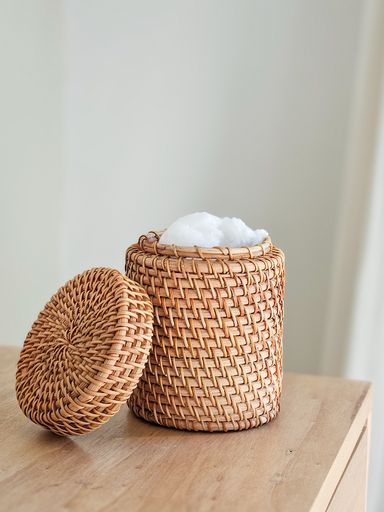 Porta algodon rattan