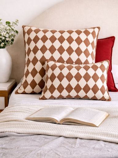 [AAH889] Almohadon tussor Seri rombos 35x70 cm