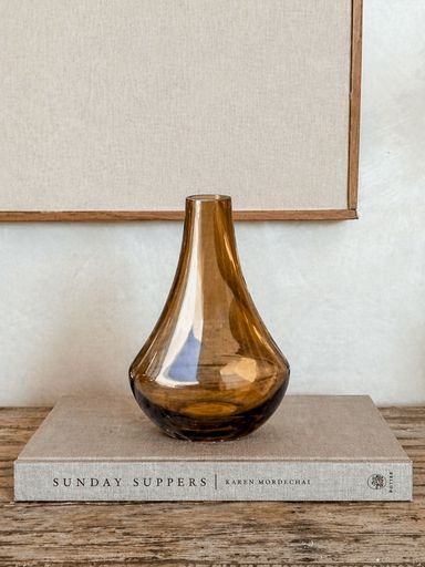 Jarron Vidrio Amber 16cm x 11cm