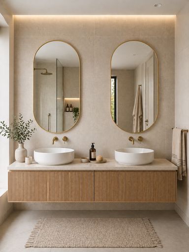 Espejo Pildora 90x50 dorado
