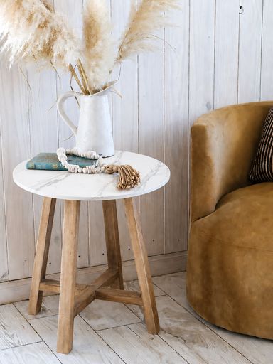 Mesa arrime Simil Calacatta  outlet