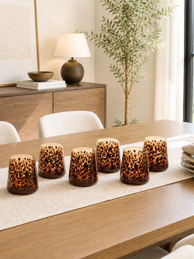 Set x 6 Vasos Leopard Ambar 420 ml