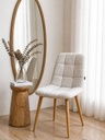 Silla Malta Off White Chenille