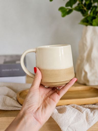 Mug con Borde habano