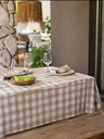 Mantel cuadros beige 200x150
