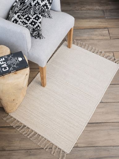[AAH829] Alfombra Algodon Lisa 70x120 cm Natural