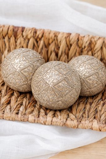 Set x3 esfera decorativa arabescos