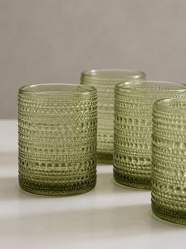 Set x6 Vaso Capri Green