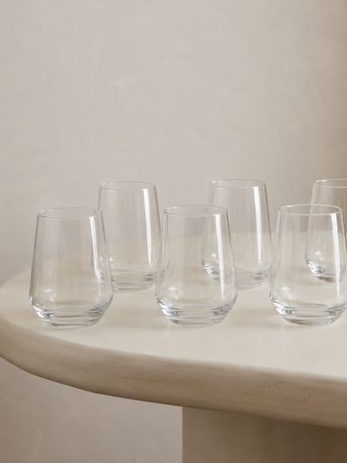 Set x6 vasos de vidrio base cónica 390ml