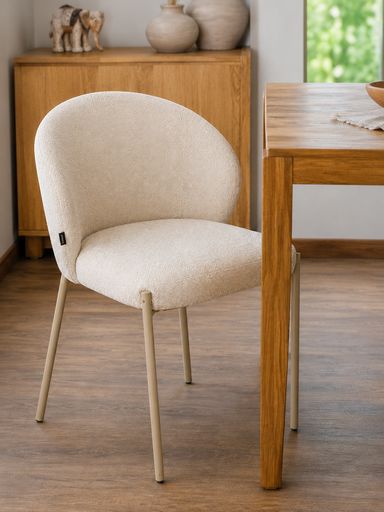 Silla Noha Off White Base Capuccino