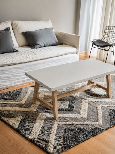 Mesa ratona Atenas Microcemento Gris 120cm