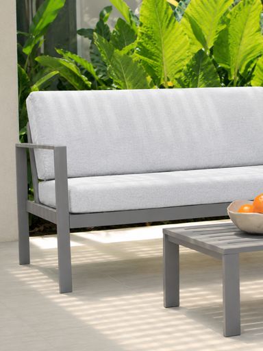 Sillon Con Apoyabrazos 2 cuerpos Aluminio