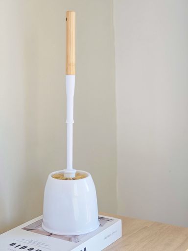 Escobilla Mango Bamboo base blanca