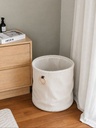 Cesto con asas 40 x 45 cm plush redondo rayado beige