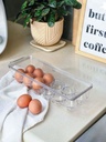 Huevera transparente con tapa para 12 huevos