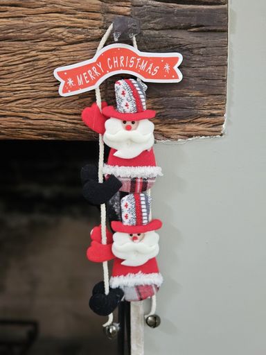 [AAH333] Colgante Para Puerta Papa Noel Trepando