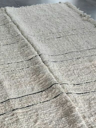 ALFOMBRA ALGODON RAYA NEGRA MAIA 250X180 CM
