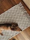 ALFOMBRA BEIGE TRAMA RED BLANCO 50X80