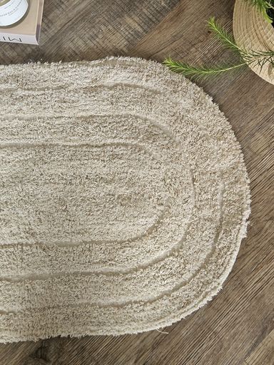 ALFOMBRA DE BAÑO OVALADA NATURAL