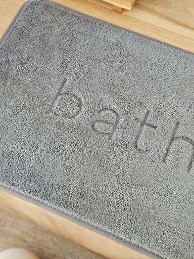 ALFOMBRA DE BAÑO PELO CORTO BATH GRIS