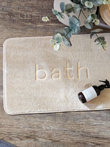 ALFOMBRA DE BAÑO PELO CORTO BATH NATURAL