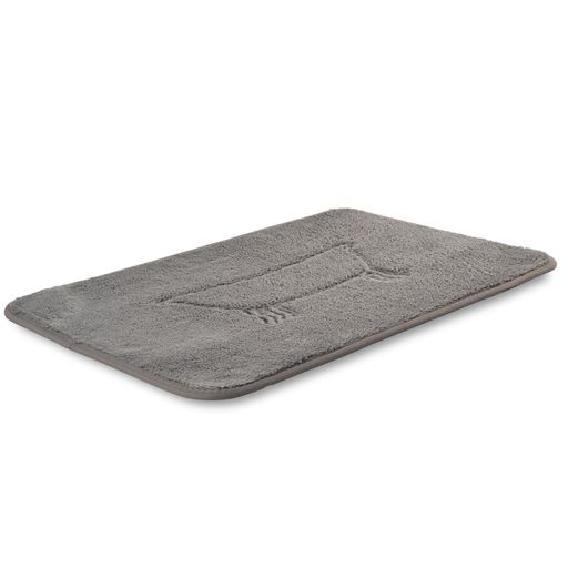 ALFOMBRA DE BAÑO PELO CORTO BAÑERA GRIS
