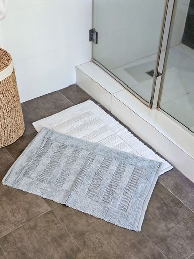 ALFOMBRA DE BAÑO RAYAS 50X80 GRIS