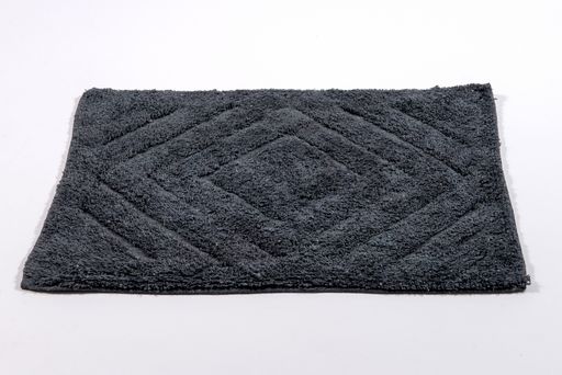 ALFOMBRA DE BAÑO ROMBOS CONCENTRICOS GRIS