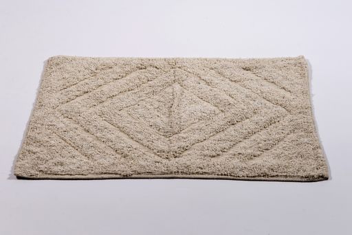 ALFOMBRA DE BAÑO ROMBOS CONCENTRICOS NATURAL