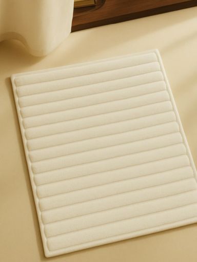 ALFOMBRA DE BAÑO SUAVE BLANCO 40X60