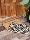 ALFOMBRA FIBRA DE COCO TRENZA Trenza Negro/Yute