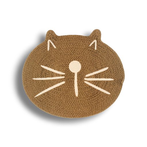 ALFOMBRA GATO 35X45 CM BEIGE