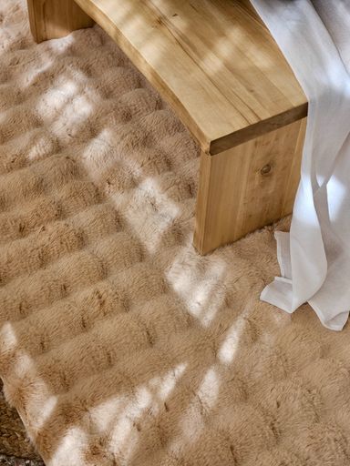 ALFOMBRA LISA CON GLOBOS 120X180 BEIGE