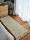 ALFOMBRA LISA PELO CORTO BLANCO 55X140 CM